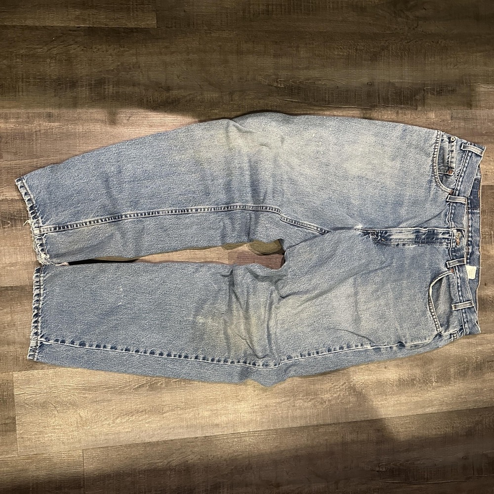 Levi's 550 Jeans Mens 36x32 Blue Relaxed Fit Baggy Wide Leg Distressed Y2K Denim